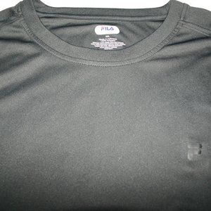 Gray with Orange Piping Fila Performance Short Sleeve Shirt in XXL